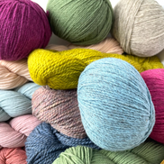 Mystery Yarn 100% Wool Non-Superwash Yarn Mystery Bundle Gift for Knitter Crocheter 250g Fingering Sport Worsted Surprise Curated Gift Bag Natural Fibers