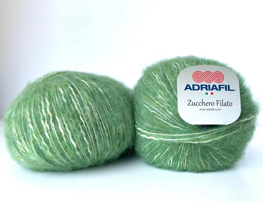 Fluff Yarn Quality Wool Knitting Crochet DK Worsted Bulky Solid Colors and Bicolor Effect Yarn Light Fun Sweater Posh Casual Cardigan Gift Knit Project Crochet Garment Zucchero Filato by Adriafil