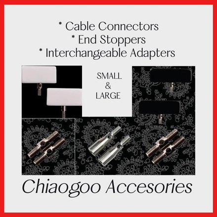 Chiaogoo Adapter Knitting Cable Connector Size Small Large Joiner End Cap Cable End Stopper Interchangeable Adapter Pack Tool Accessory Set