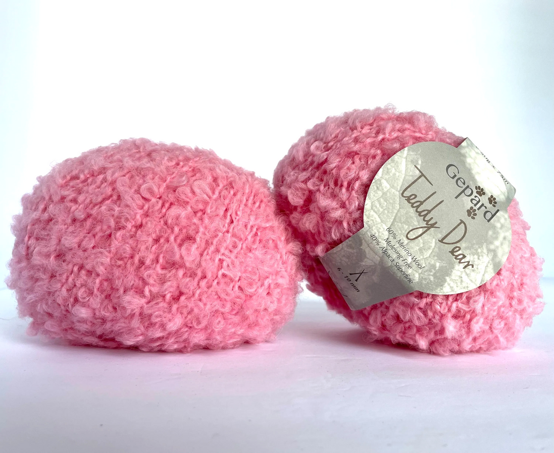 Teddy Yarn Soft Looped Gepard Boucle Yarn for Knitting Crochet Project Super Bulky Weight Gift Idea Baby Outfit Sweater Cardigan Scarf Hat