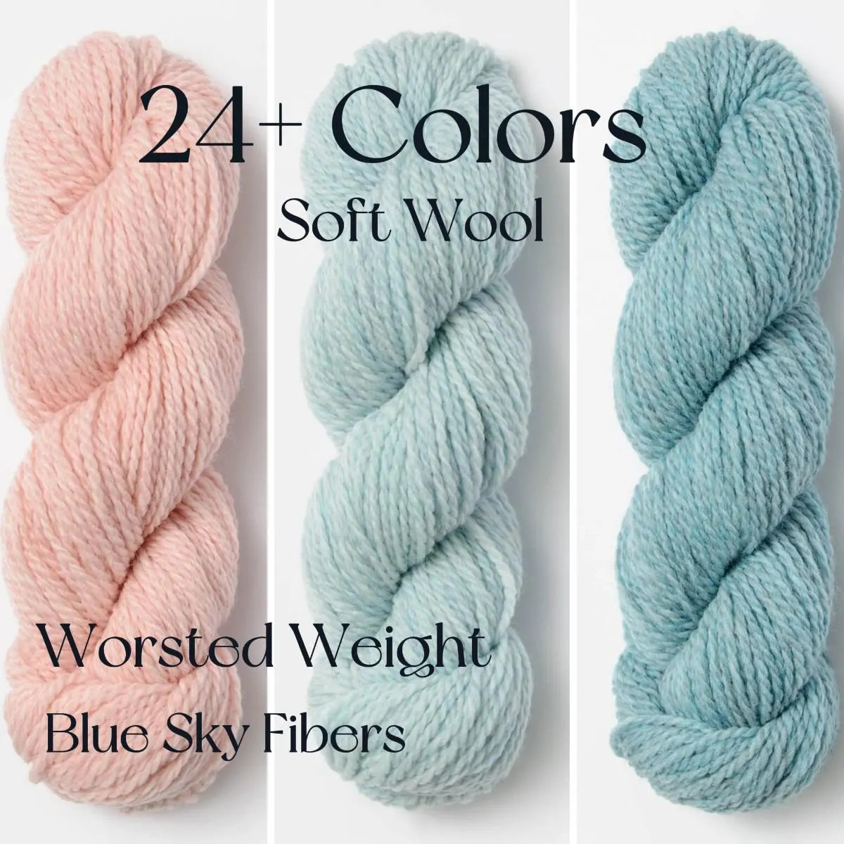 Blue Sky Fibers Woolstok Worsted Yarn 50g 100% Fine Highland Wool Soft Peruvian Wool Yarn with beautiful stitch definition Perfect for sweaters hats scarves colorwork and more
