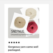 Snefnug By CaMaRose Yarn Merino Baby Alpaca Cotton Yarn Airy and Plump Yarn Bulky Weight Super Soft Yarn Perfect for Cardigans and Sweaters