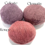 Baby Alpaca Silk Merino Wool Yak Blend Best Alternative for Mohair by Holst Garn Lucia Luxurious Lace Yarn Trendy Colors Replacement Mohair Comfort Colors Not Shed