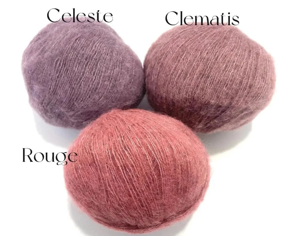 Baby Alpaca Silk Merino Wool Yak Blend Best Alternative for Mohair by Holst Garn Lucia Luxurious Lace Yarn Trendy Colors Replacement Mohair Comfort Colors Not Shed