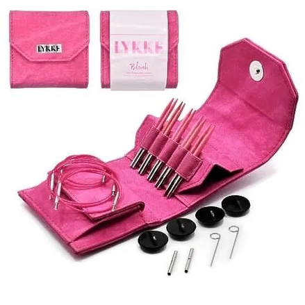 Travel Size Small Knitting Needle Set Lykke STARTER Tips 3.5 Blue Pink Chocolate Indigo Blush Driftwood Colors Ideal Gift for Beginner New Knitter Holiday Gift New Hobby Newbie Set to Learn to Knit