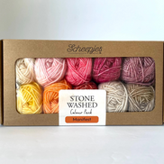 Scheepjes Color Pack Stone Washed Sport Yarn Set Gift Boxes Softfun Cotton Acrylic DK Schachenmayr Catania Baby Box Gift for Crochet Lover and Knitter Beginner Friendly and Holiday Gifting