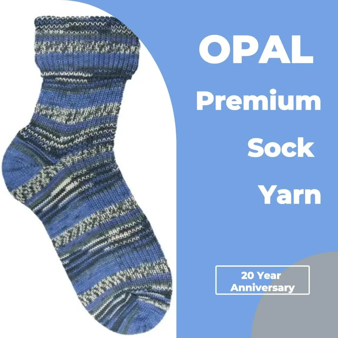 Sock Yarn Opal Yarn Sock 1 Ball = Pair Of Socks Fingering Weight Wool Nylon Blue Green Multicolor Wool Soft Comfy Warm Resistant