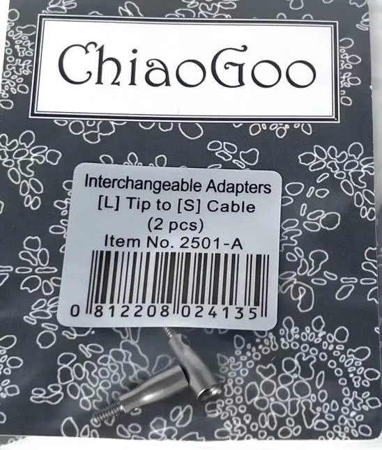 Chiaogoo Adapter Knitting Cable Connector Size Small Large Joiner End Cap Cable End Stopper Interchangeable Adapter Pack Tool Accessory Set