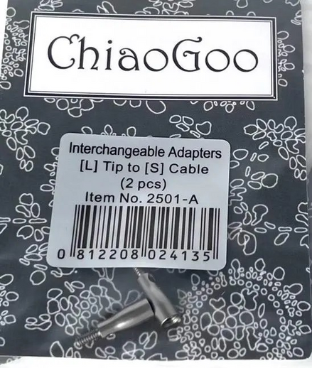 Chiaogoo Adapter Knitting Cable Connector Size Small Large Joiner End Cap Cable End Stopper Interchangeable Adapter Pack Tool Accessory Set