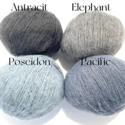 Baby Alpaca Silk Merino Wool Yak Blend Best Alternative for Mohair by Holst Garn Lucia Luxurious Lace Yarn Trendy Colors Replacement Mohair Comfort Colors Not Shed