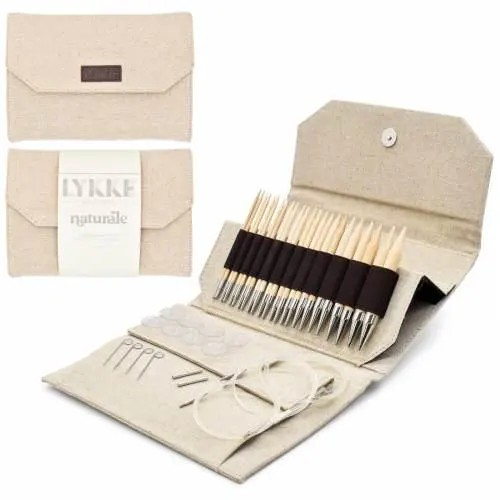 Lykke Interchangeable Knitting Needle Set 3.5" and 5" Ideal for Knitters Best Knitting Needles Rotating Cable Cords Easy to use Beginner Friendly comes with 9 Tips Key Connector