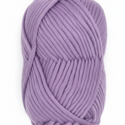 Bulky Weight Yarn 100% Merino Wool Super Bulky Yarn Weight 6 Chunky Natural Wool Yarn for Knitting & Crochet Quick Project Yarn. A ball of lavender purple chunky yarn with a red and white label reading 'World of Wool Chubbs' on a white marble background.