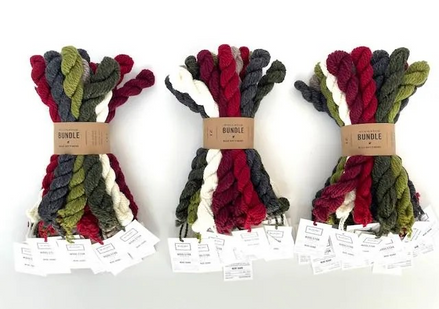 Christmas Yarn Red Green Holiday Cheer Woolstok Bundle Christmas Tree Knit Decor Ornament Garland Holiday Gift Craft Festive Handmade Present Wrapping Accents