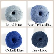 Cottonwool 3 Merino Wool & Organic Cotton by Gepard Super Soft Fingering Weight for Knitting Crochet Tops Cardigan and Baby Garments
