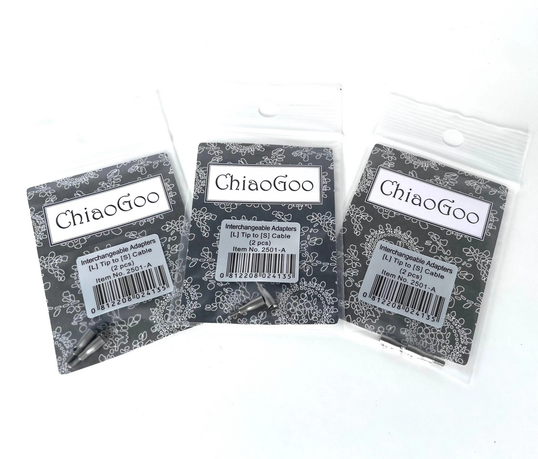 Chiaogoo Adapter Knitting Cable Connector Size Small Large Joiner End Cap Cable End Stopper Interchangeable Adapter Pack Tool Accessory Set
