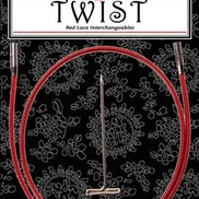 Chiaogoo Knitting Cable Red Lace TWIST Steel Cord Small (S) and Large (L) Sizes 8 14 22 30 37 50 Inches Memory Free Knitting Cable Interchangeable