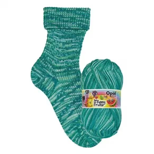 Sock Yarn Opal Wool and Nylon Yarn Sock Fingering Weight for Knitters and Crocheters Multicolor Wool Ideal for Family Holiday Gifts Soft Wool Memory Funny Fruits Crazy Waters Collections