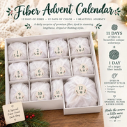 Fiber Advent Calendar 12 Days Natural Fiber Wool Yarn Advent Calendar Gift Spinning Knitting Crochet Gift Fiber Lover Gift Weave Felt 3D Art