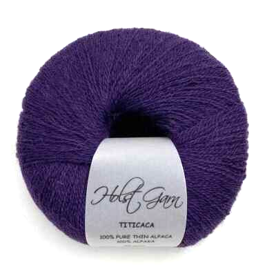 Holst Garn Titicaca Yarn is a Lace Weigh Plump Fluffy Alpaca with Soft Halo Ideal for Mohair Replacement in many colors like Pink Green Red Gray Blue Beige White Purple Brown