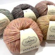 Snefnug Watercolors by CaMaRose Yarn Soft Natural Fiber Blend Lightweight Worsted Yarn Beautiful Mélange Multicolor Yarn for Knitting Sweaters and Cardigans Alpaca Organic Cotton Merino Wool