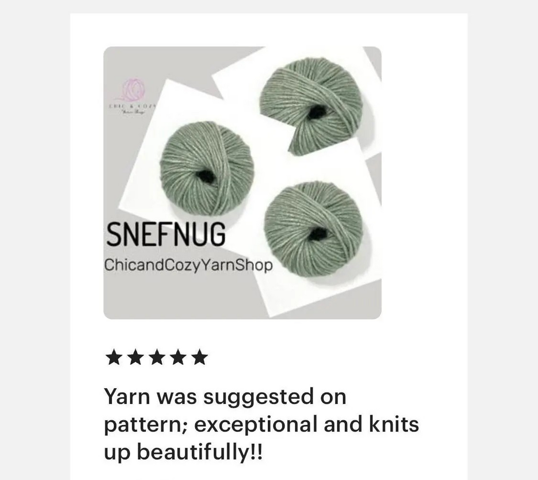 Snefnug By CaMaRose Yarn Merino Baby Alpaca Cotton Yarn Airy and Plump Yarn Bulky Weight Super Soft Yarn Perfect for Cardigans and Sweaters