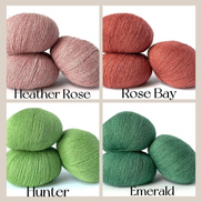 Holst Garn Titicaca Yarn is a Lace Weigh Plump Fluffy Alpaca with Soft Halo Ideal for Mohair Replacement in many colors like Pink Green Red Gray Blue Beige White Purple Brown