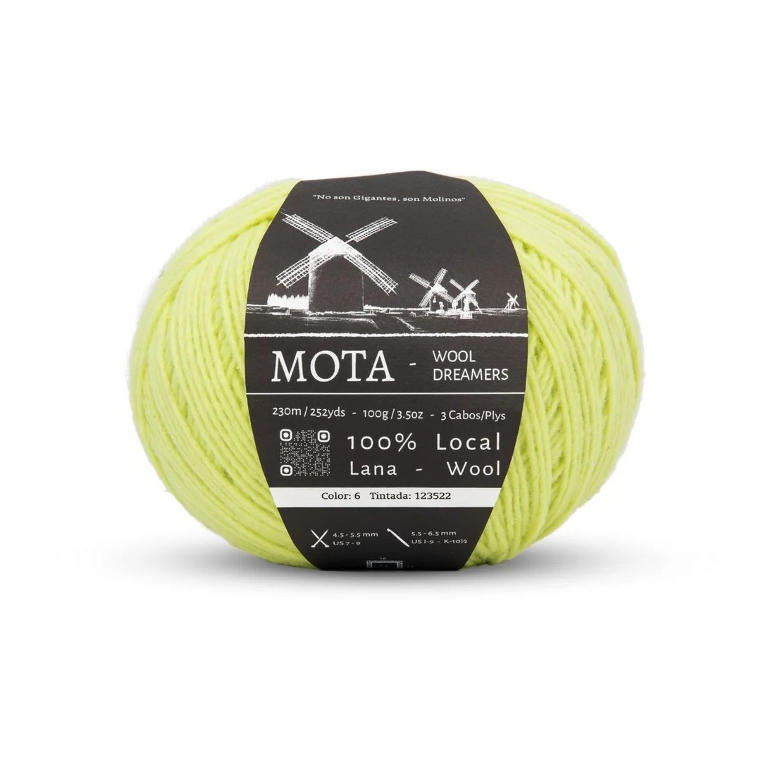 Mota Merino and Manchego Wool by Wooldreamers 100g DK Worsted Weight Mute Tones and Bright Colors Made in Spain Non Superwash Wool
