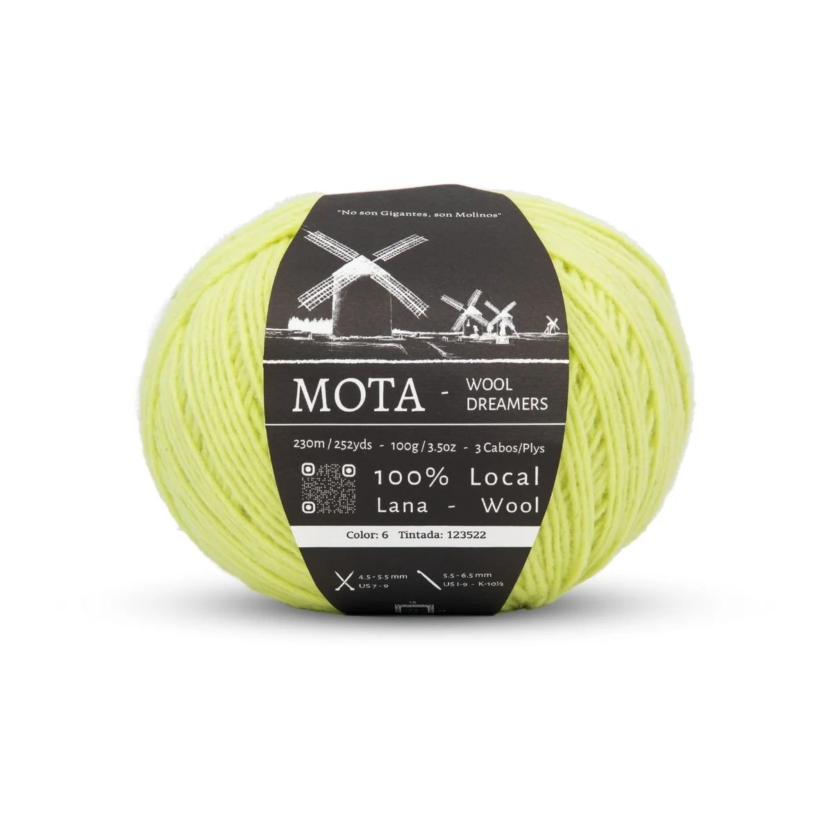 Mota Merino and Manchego Wool by Wooldreamers 100g DK Worsted Weight Mute Tones and Bright Colors Made in Spain Non Superwash Wool