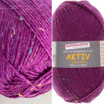 Tweed Yarn Fingering Light Wool Speckle Tweed Sock Yarn Aktiv Sweater Sock Shawl Glove Hat Scarf Garment Baby Blanket Great for Sock Knitting