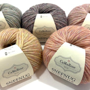 Snefnug Watercolors by CaMaRose Yarn Soft Natural Fiber Blend Lightweight Worsted Yarn Beautiful Mélange Multicolor Yarn for Knitting Sweaters and Cardigans Alpaca Organic Cotton Merino Wool
