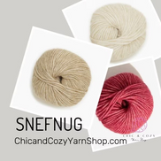 Snefnug By CaMaRose Yarn Merino Baby Alpaca Cotton Yarn Airy and Plump Yarn Bulky Weight Super Soft Yarn Perfect for Cardigans and Sweaters
