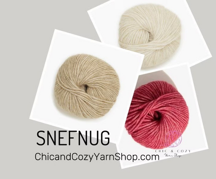 Snefnug By CaMaRose Yarn Merino Baby Alpaca Cotton Yarn Airy and Plump Yarn Bulky Weight Super Soft Yarn Perfect for Cardigans and Sweaters