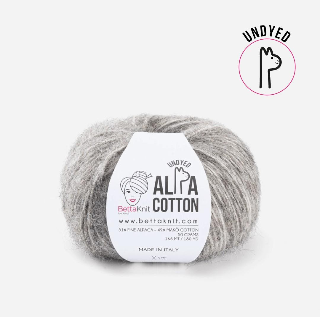 Alpaca Cotton Yarn Airy Blown Yarn Light and Soft Wool Fluffy Yarn for Sweaters Shawls Sport DK Weight Alpa Cotton by BettaKnit Italian Wool