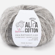 Alpaca Cotton Yarn Airy Blown Yarn Light and Soft Wool Fluffy Yarn for Sweaters Shawls Sport DK Weight Alpa Cotton by BettaKnit Italian Wool
