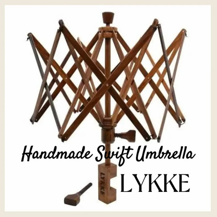Umbrella Swift for Knitting Crochet Wood Durable Lifetime Use Lykke Swift Umbrella Style Winding Safety Pin Key Yarn Balling Secure Locking
