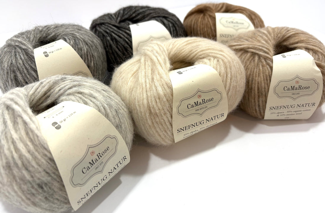 CaMaRose Snefnug Naturals Yarn Soft Timeless Neutral Yarn Scandinavian Style Yarn Earthy Colors for Knitting and Crochet Garments Handmade Gifts