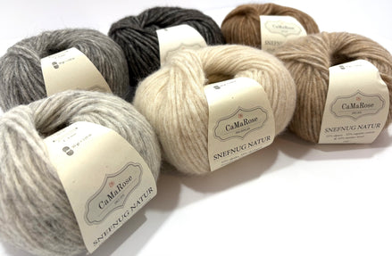CaMaRose Snefnug Naturals Yarn Soft Timeless Neutral Yarn Scandinavian Style Yarn Earthy Colors for Knitting and Crochet Garments Handmade Gifts