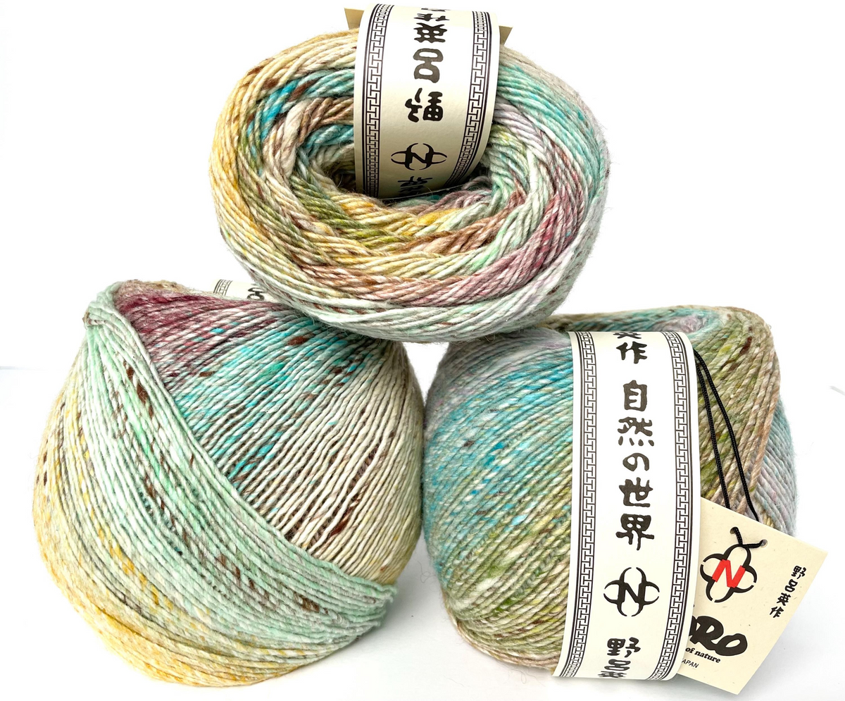 Noro Akari Yarn Wool Silk Cotton Mohair Heirloom Quality Wool 1 Skein Project Colorwork Knit Shawl Crochet Blanket Noro Akari Solo Japanese Yarn