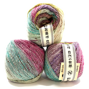 Noro Akari Yarn Wool Silk Cotton Mohair Heirloom Quality Wool 1 Skein Project Colorwork Knit Shawl Crochet Blanket Noro Akari Solo Japanese Yarn