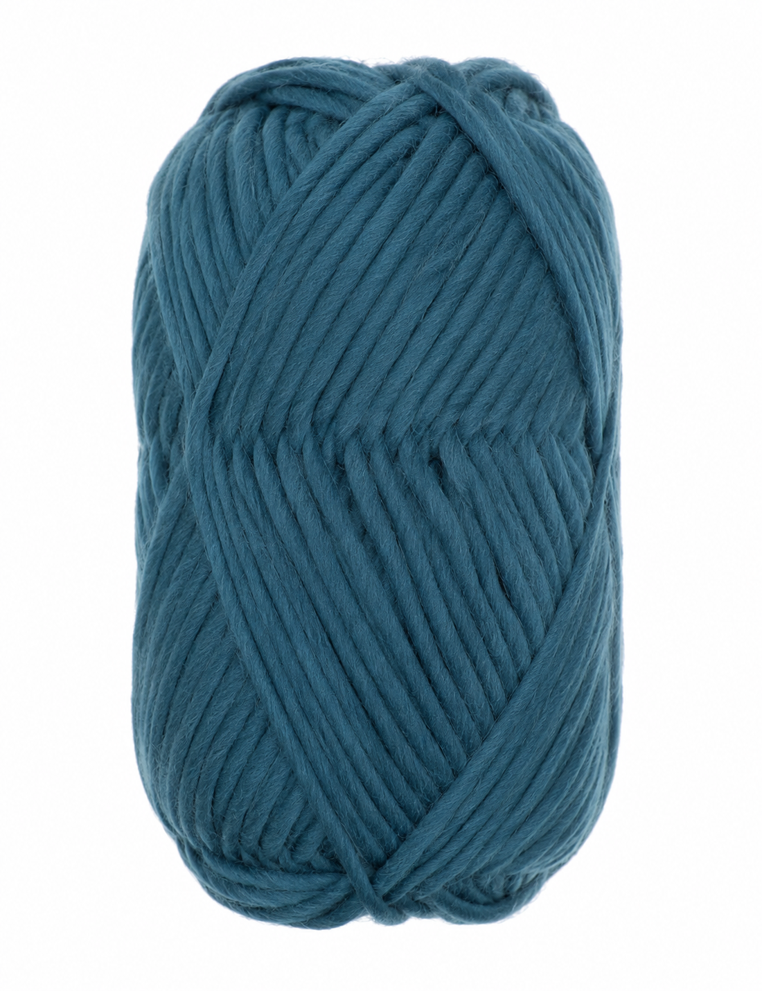 Bulky Weight Yarn 100% Merino Wool Super Bulky Yarn Weight 6 Chunky Natural Wool Yarn for Knitting & Crochet Quick Project Yarn. A single ball of thick, textured yarn in a muted teal blue color, isolated on a solid white background.