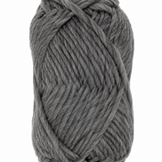 Bulky Weight Yarn 100% Merino Wool Super Bulky Yarn Weight 6 Chunky Natural Wool Yarn for Knitting & Crochet Quick Project Yarn. A single ball of medium gray twisted yarn photographed on a plain white background.