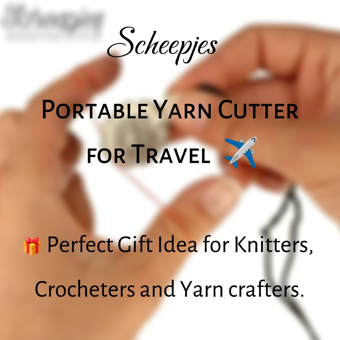 Scheepjes Yarn Cutter Portable Pendant Necklace and Keychain with Metal Blade Tool for Crafter Yarn Slicer Gift Idea for Knitters and Crocheters as a Travel Accessory
