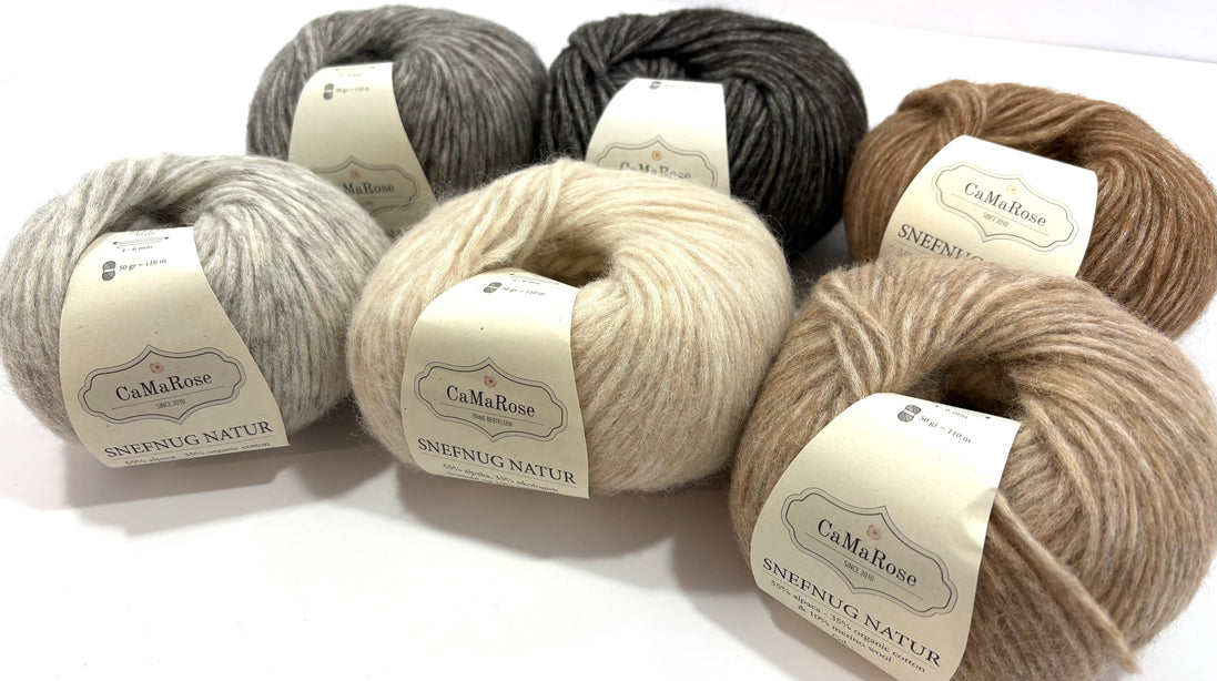 CaMaRose Snefnug Naturals Yarn Soft Timeless Neutral Yarn Scandinavian Style Yarn Earthy Colors for Knitting and Crochet Garments Handmade Gifts