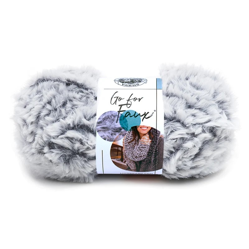 Go For Faux Yarn by Lion Brand Super Bulky Yarn Cozy Throw Blanket Chunky Scarf Mittens Hats Pet Bed Luxurious Home Decor Yarn for fast plush handmade gifts Beginner Friendly Yarn