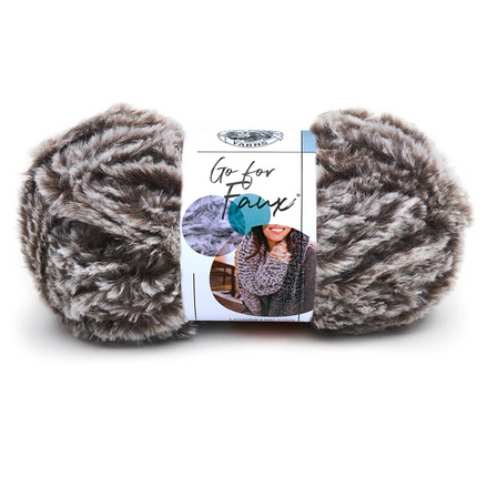 Go For Faux Yarn by Lion Brand Super Bulky Yarn Cozy Throw Blanket Chunky Scarf Mittens Hats Pet Bed Luxurious Home Decor Yarn for fast plush handmade gifts Beginner Friendly Yarn