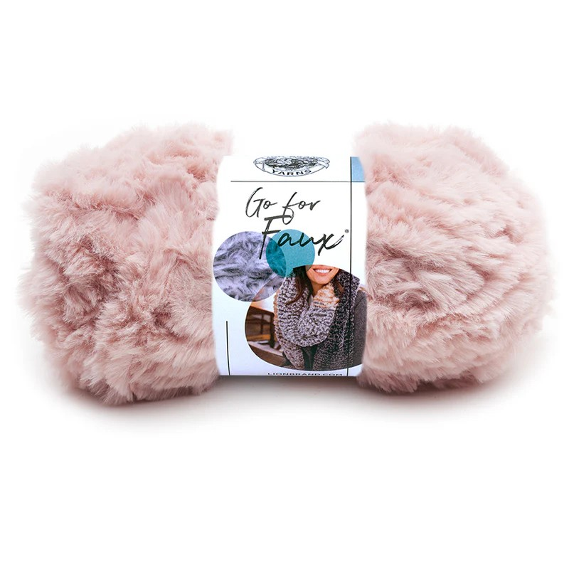 Go For Faux Yarn by Lion Brand Super Bulky Yarn Cozy Throw Blanket Chunky Scarf Mittens Hats Pet Bed Luxurious Home Decor Yarn for fast plush handmade gifts Beginner Friendly Yarn