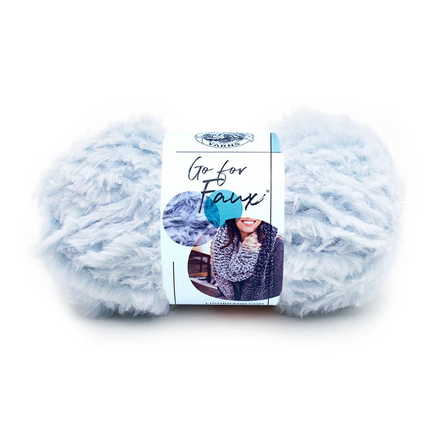 Go For Faux Yarn by Lion Brand Super Bulky Yarn Cozy Throw Blanket Chunky Scarf Mittens Hats Pet Bed Luxurious Home Decor Yarn for fast plush handmade gifts Beginner Friendly Yarn