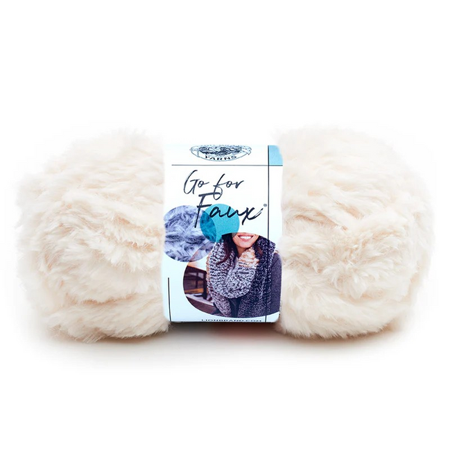 Go For Faux Yarn by Lion Brand Super Bulky Yarn Cozy Throw Blanket Chunky Scarf Mittens Hats Pet Bed Luxurious Home Decor Yarn for fast plush handmade gifts Beginner Friendly Yarn
