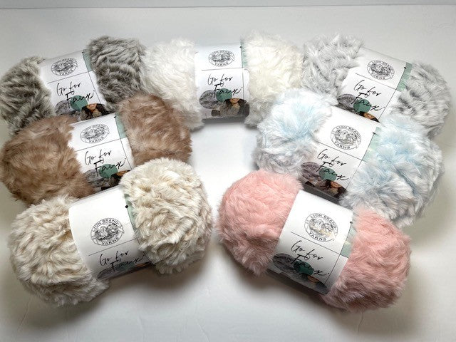 Go For Faux Yarn by Lion Brand Super Bulky Yarn Cozy Throw Blanket Chunky Scarf Mittens Hats Pet Bed Luxurious Home Decor Yarn for fast plush handmade gifts Beginner Friendly Yarn