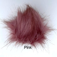 Faux Fur Pom Poms with Elastic Band Pompom for Hats Accessory for Scarves Purses Shoes Keychains 3.5 inches